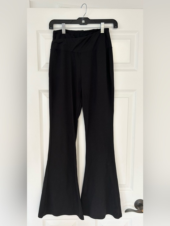 Amazon Pants - Amazon Black Flared Women's Leggings With Cross Over Waist